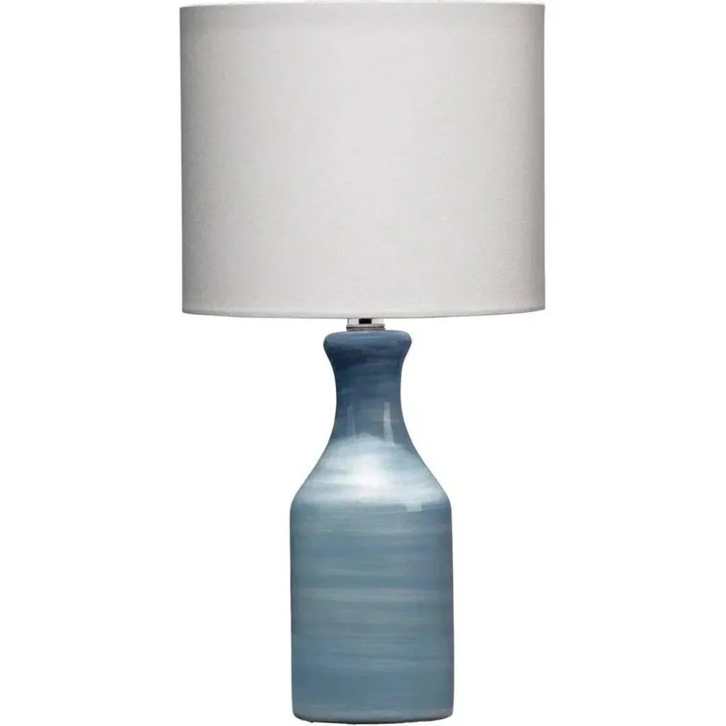 Blue Ceramic Bungalow Table Lamp UNO Socket - LOOMLAN - Jamie Young - Table Lamps