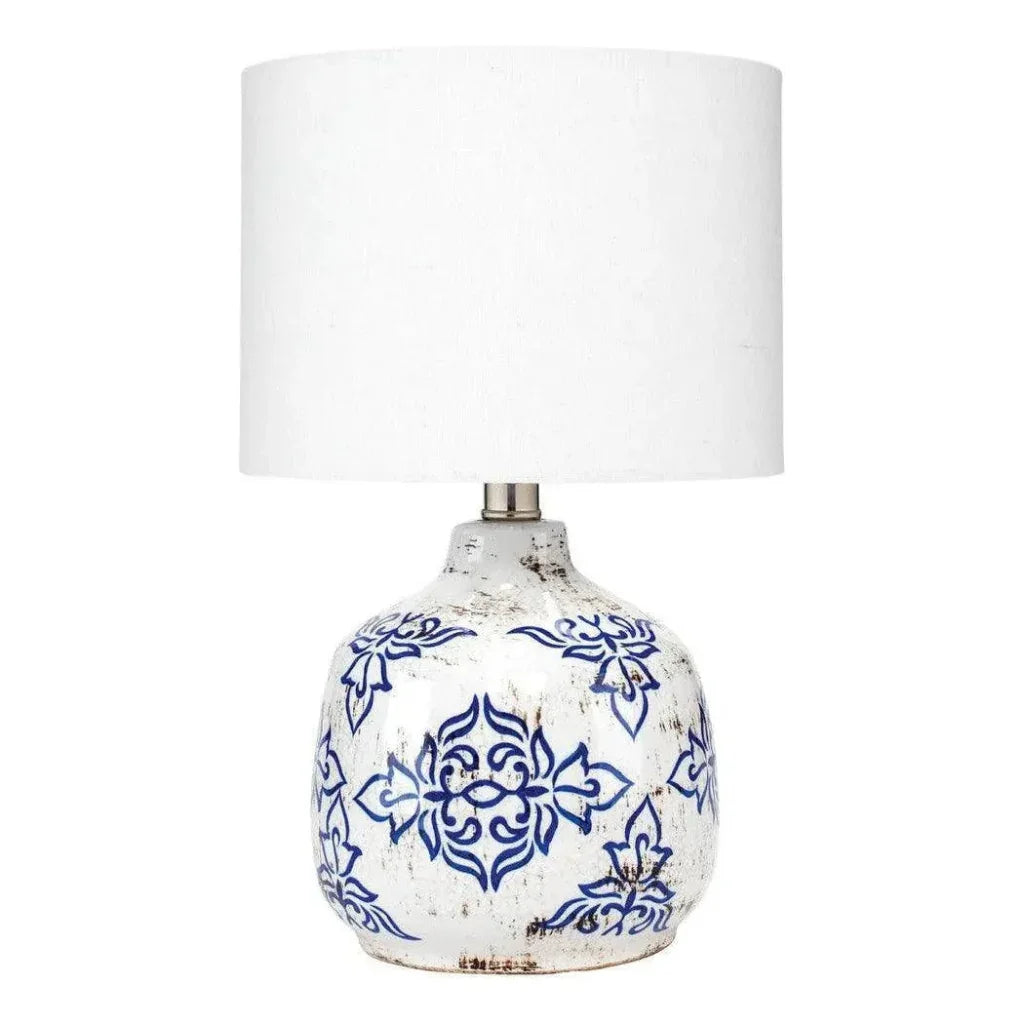 Blue Ceramic Ruby Table Lamp - LOOMLAN - Jamie Young - Table Lamps