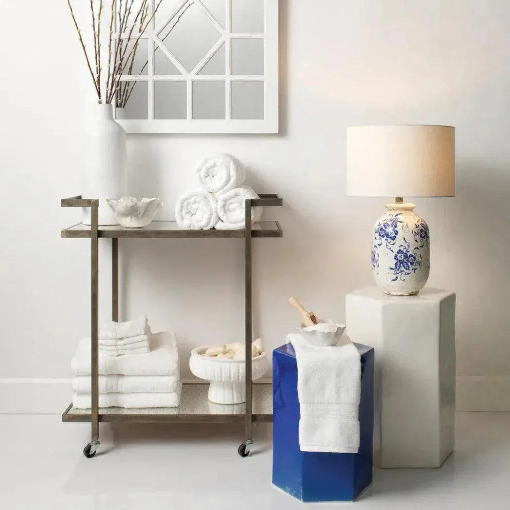 Blue Ceramic Ruth Table Lamp - LOOMLAN - Jamie Young - Table Lamps