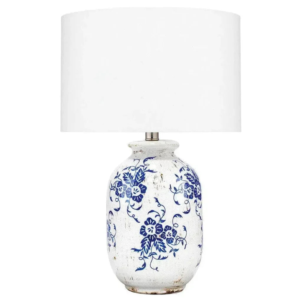 Blue Ceramic Ruth Table Lamp - LOOMLAN - Jamie Young - Table Lamps