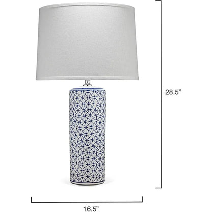 Blue Ceramic Vivian Table Lamp - LOOMLAN - Jamie Young - Table Lamps