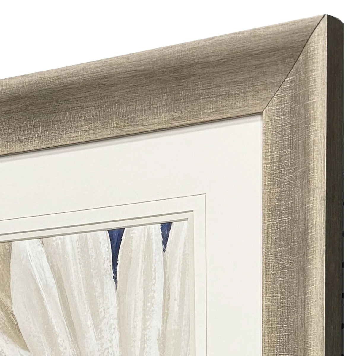 Blue Dry Palms Glass Front Framed Wall Art -- view 4