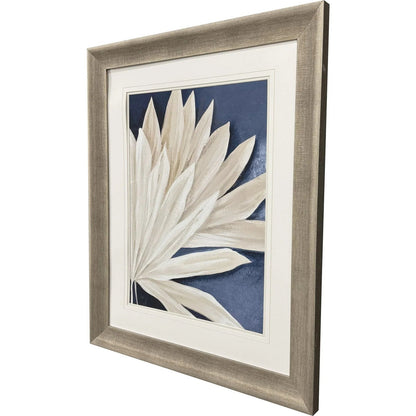 Blue Dry Palms Glass Front Framed Wall Art -- view 7