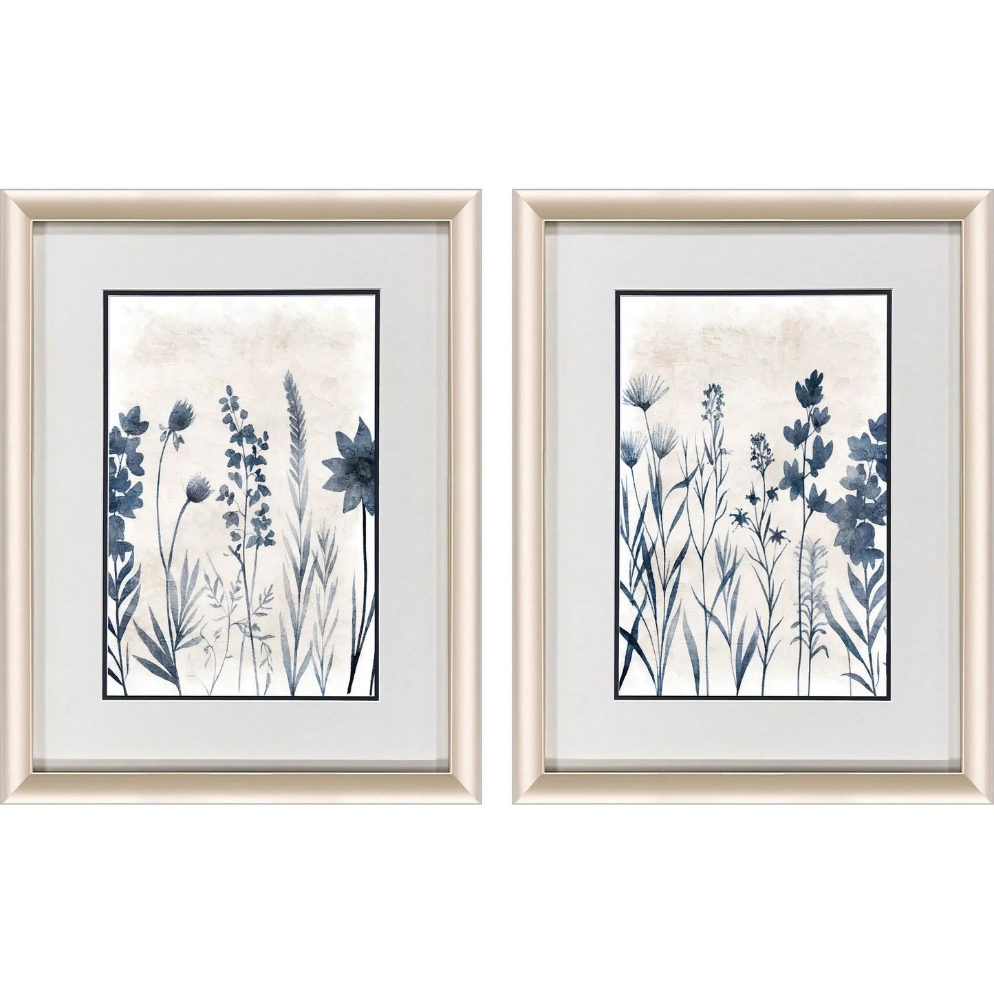 Blue Dye Blue Canvas Art 2PC