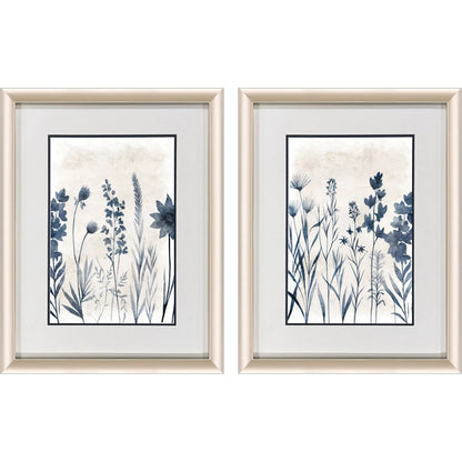Blue Dye Blue Canvas Art 2PC