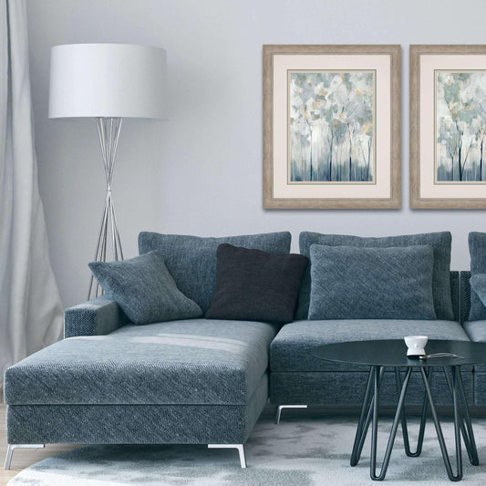 Blue Forest Adventure Blue Canvas Art