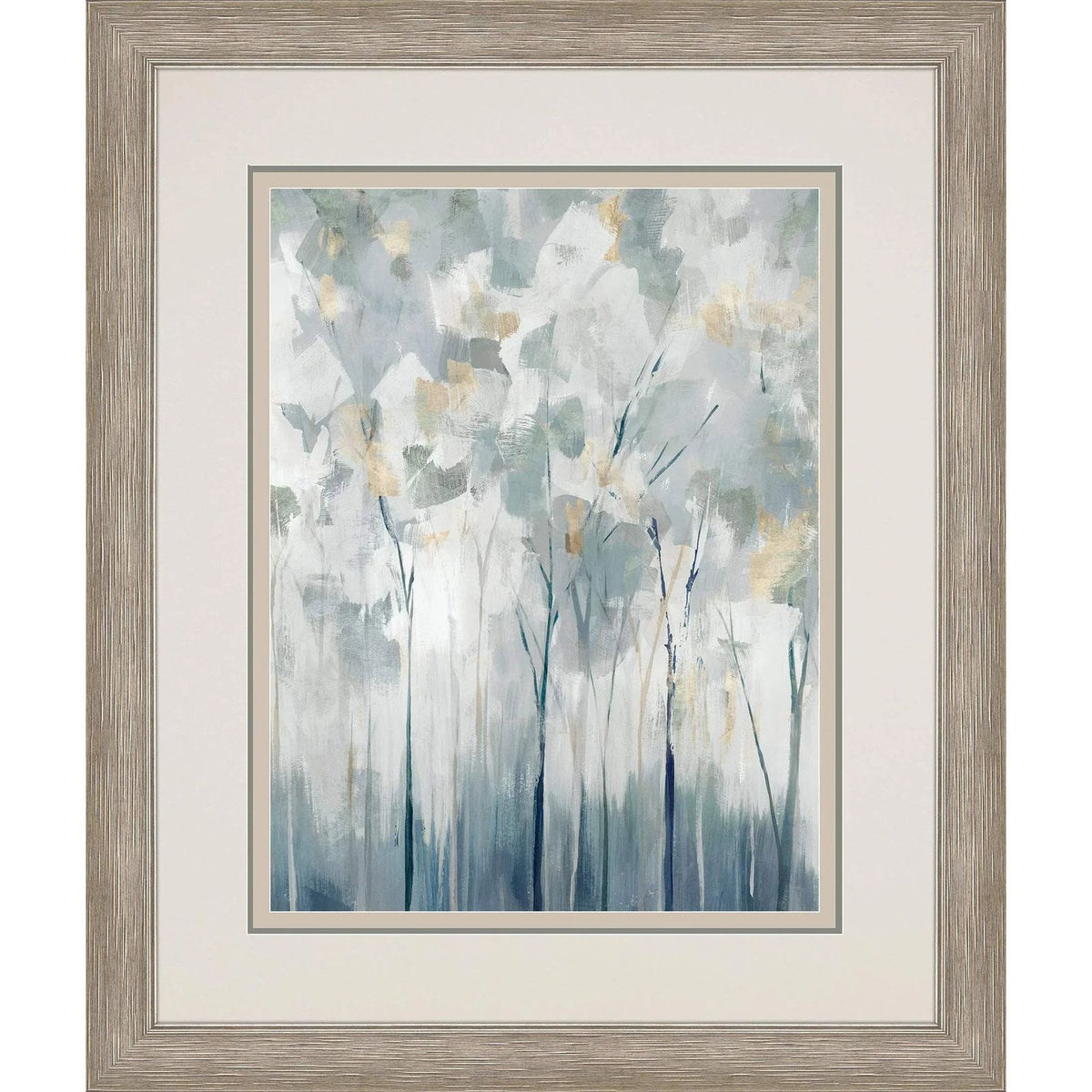 Blue Forest Adventure Blue Framed Wall Art