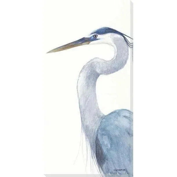 Blue Heron Coastal Canvas Art Indoor Outdoor - LOOMLAN - LOOMLAN - Canvas Art