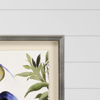 Blue Heron Study Wood Frame Canvas Art