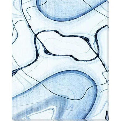 Blue Marble Abstract Wall Art Indoor Outdoor - LOOMLAN - LOOMLAN - Canvas Art