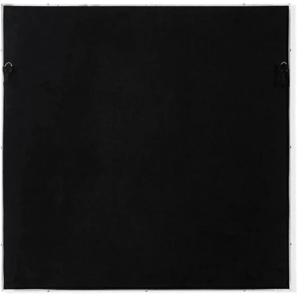 Blue Paper Linen Acrylic Batik Square d Wall Art - LOOMLAN - Jamie Young - Canvas Art