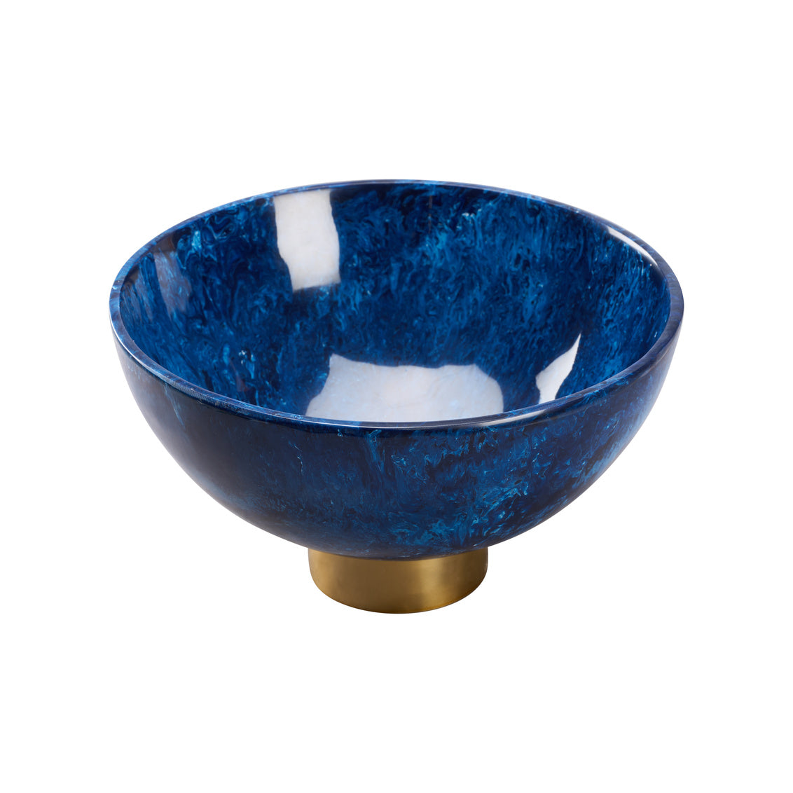 Blue Resin Decorative Bowl -- view 2