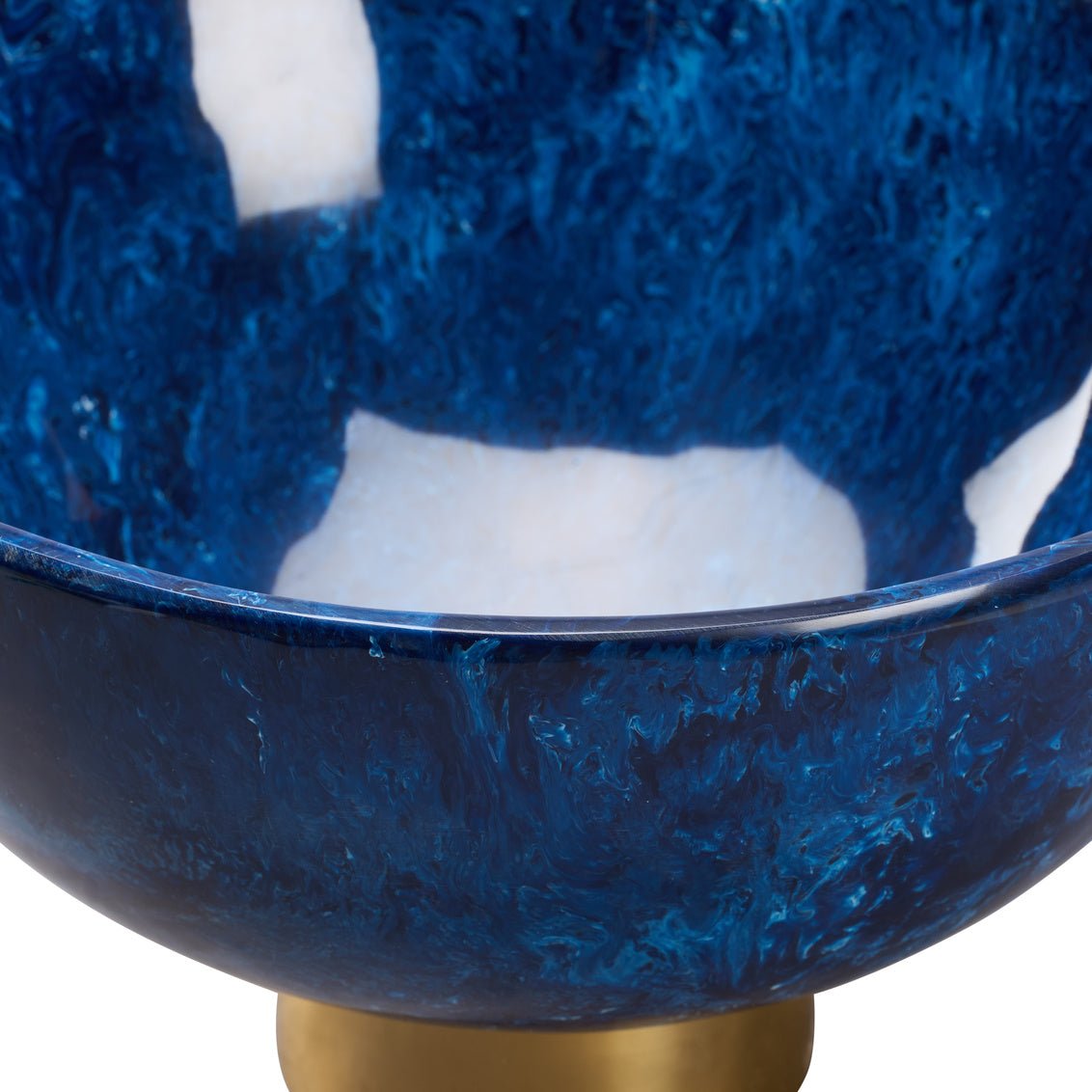 Blue Resin Decorative Bowl -- view 4