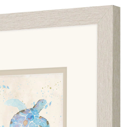 Blue Sea Turtle Blue Canvas Art 2PC