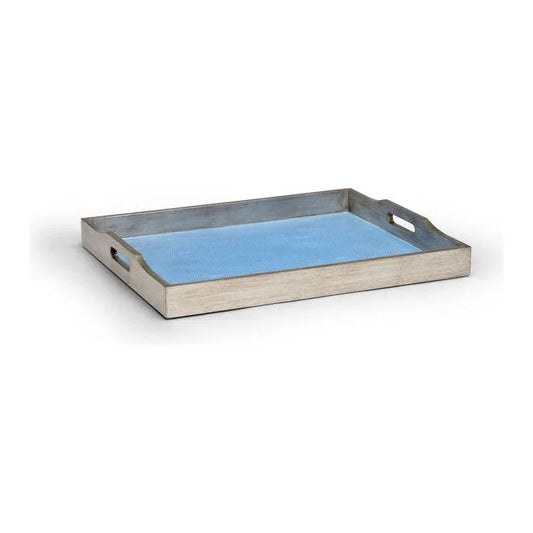 Blue Shagreen Inside Tray - LOOMLAN - Chelsea House - Trays