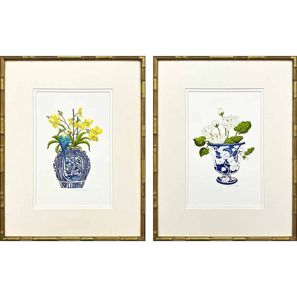 Blue and White Wood Framed Wall Art 2PC -- view 5