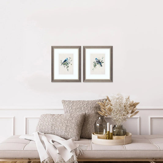 Bluebird Happy Blue Canvas Art 2PC