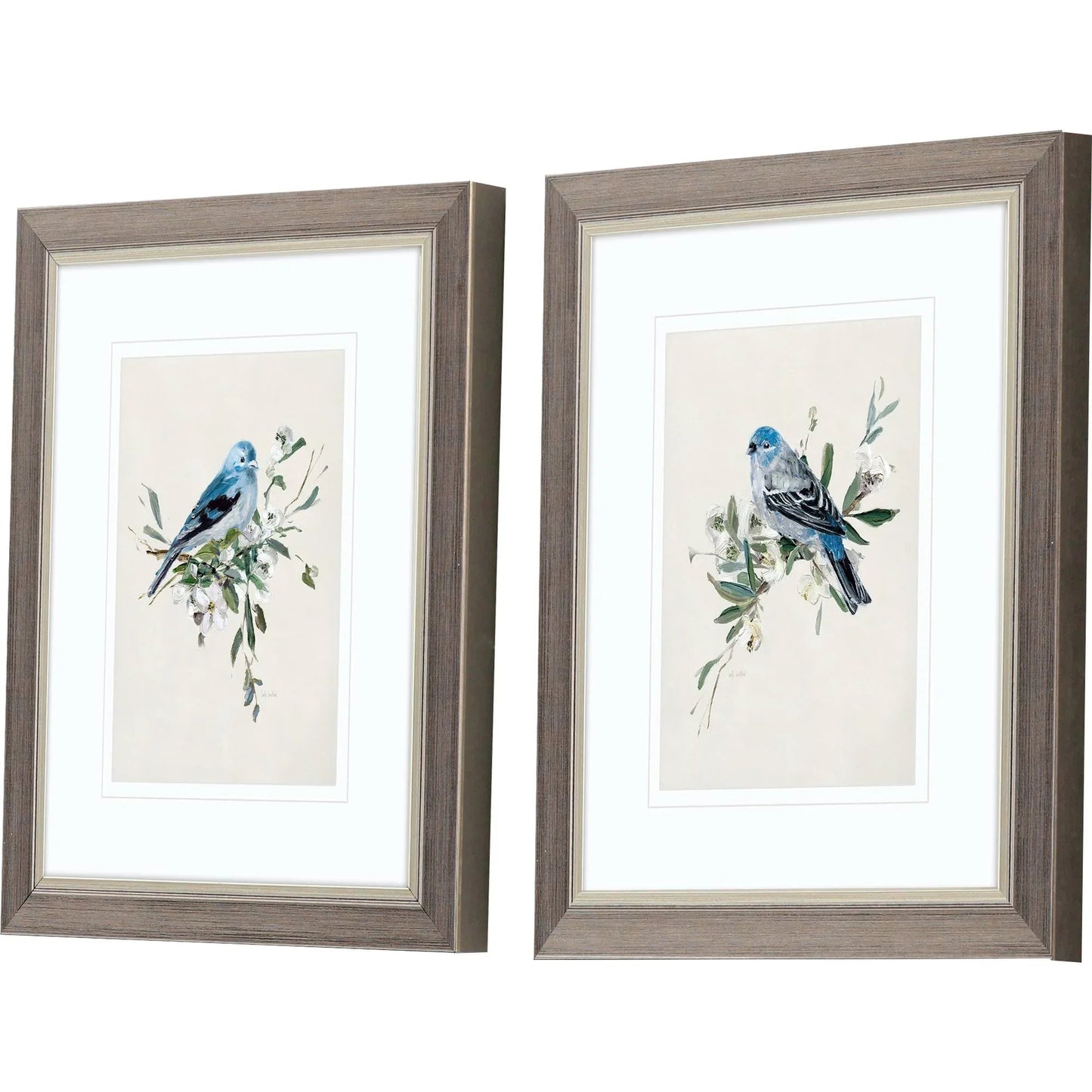 Bluebird Happy Blue Canvas Art 2PC