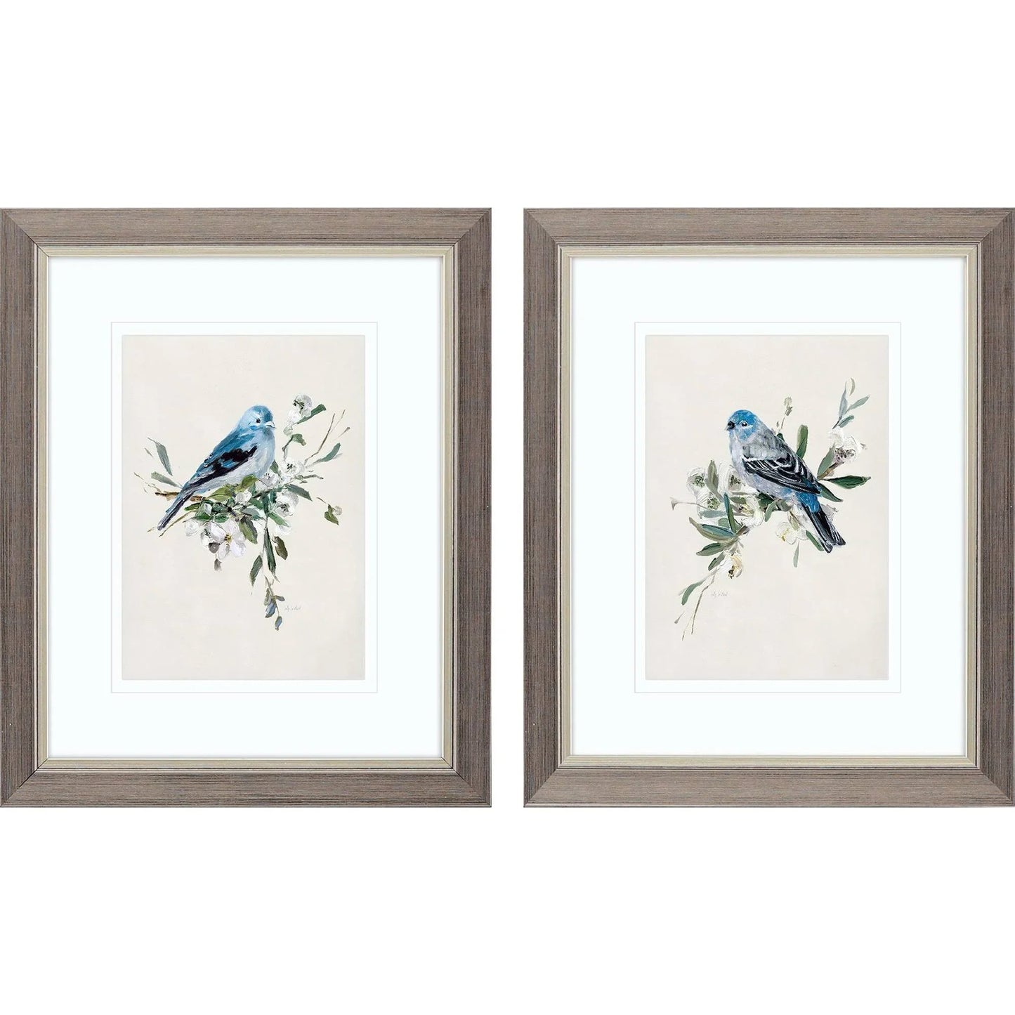 Bluebird Happy Blue Canvas Art 2PC