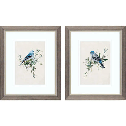 Bluebird Happy Blue Canvas Art 2PC