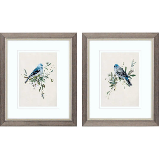 Bluebird Happy Blue Canvas Art 2PC