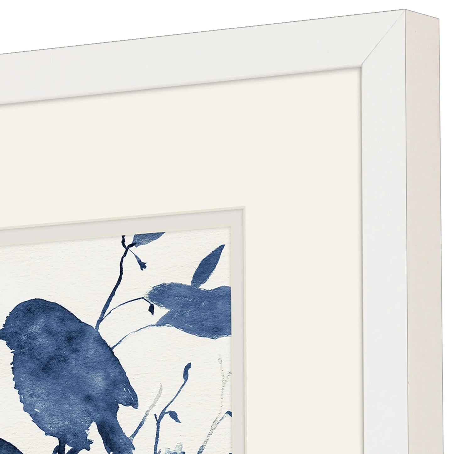 Bluebird Silhouette Blue Canvas Art 2PC