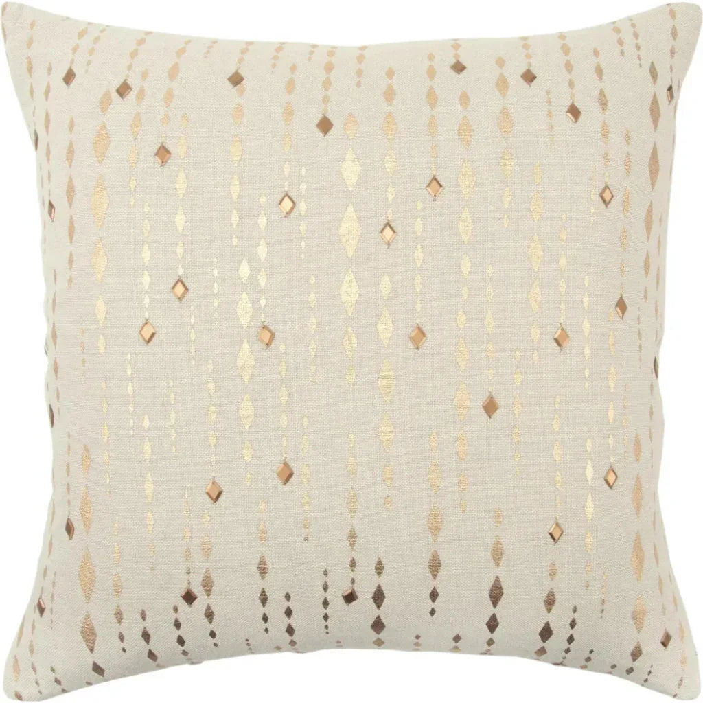 LOOMLAN Boa Golden Throw Pillow With Down Insert