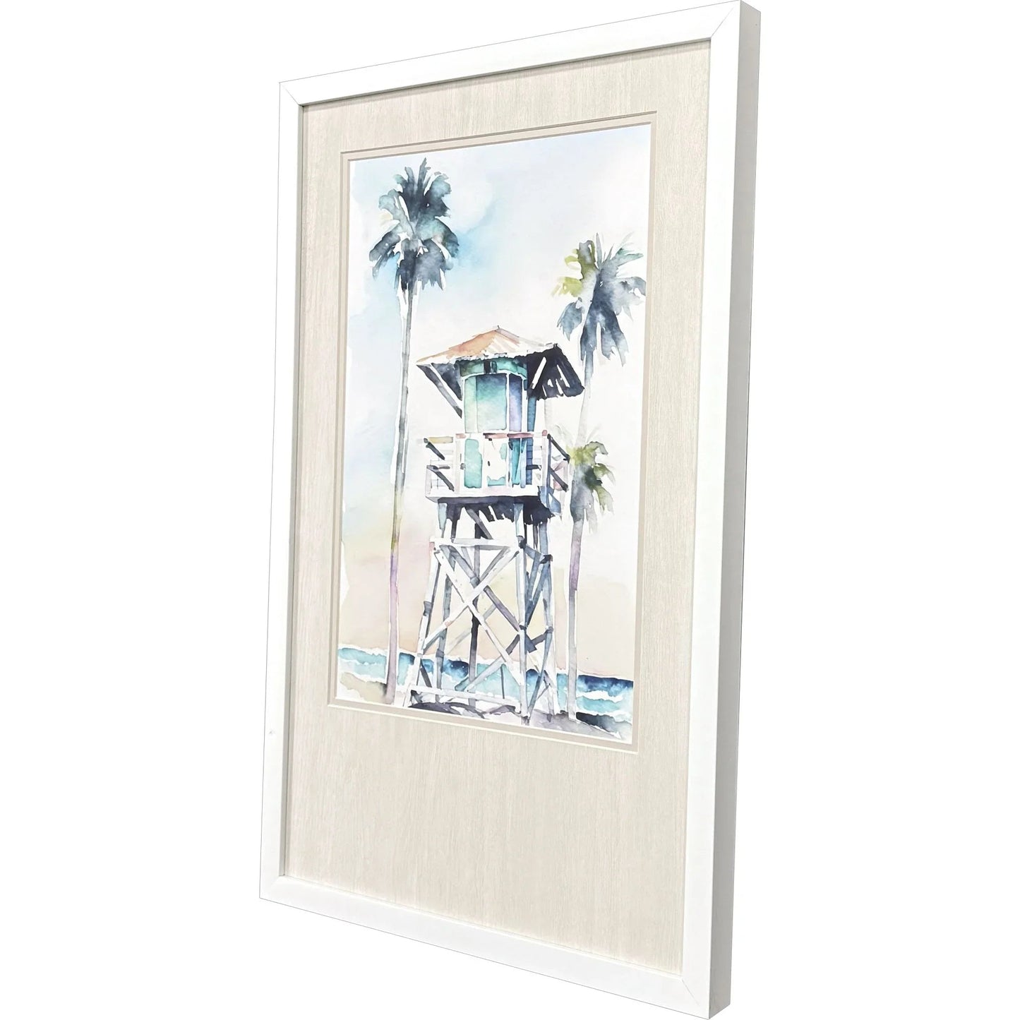 Boho Beachy Hand Assembled Canvas Art