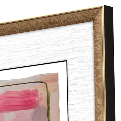 Bold Gesture Wood Frame Orange Canvas Art 4PC