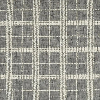 Bond Meteorite Plaid Check Grey Large Throw Pillow - LOOMLAN - D.V. Kap - Throw Pillows