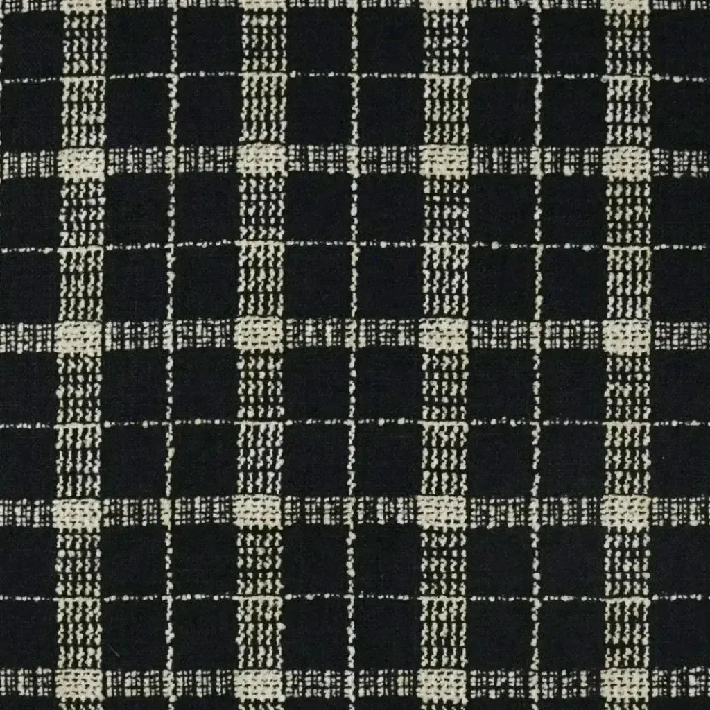 Bond Onyx Plaid Check Black Large Throw Pillow Insert - LOOMLAN - D.V. Kap - Throw Pillows