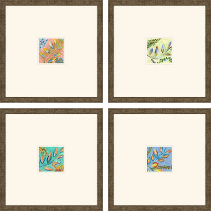 Botanica Blue Canvas Art 4PC