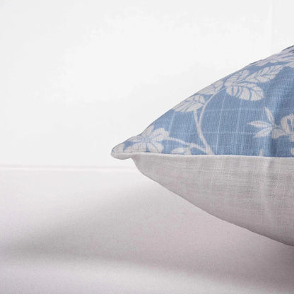 Botanical Blue Outdoor Throw Pillows-Outdoor Pillows-LOOMLAN-LOOMLAN