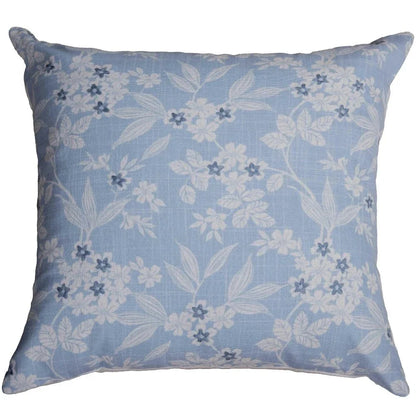 Botanical Blue Outdoor Throw Pillows-Outdoor Pillows-LOOMLAN-LOOMLAN