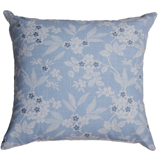 Botanical Blue Outdoor Throw Pillows-Outdoor Pillows-LOOMLAN-LOOMLAN