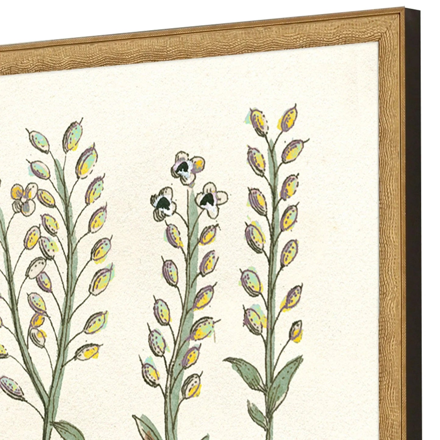 Botanical Plants Wood Frame Green Canvas Art 2PC