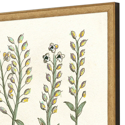 Botanical Plants Wood Frame Green Canvas Art 2PC