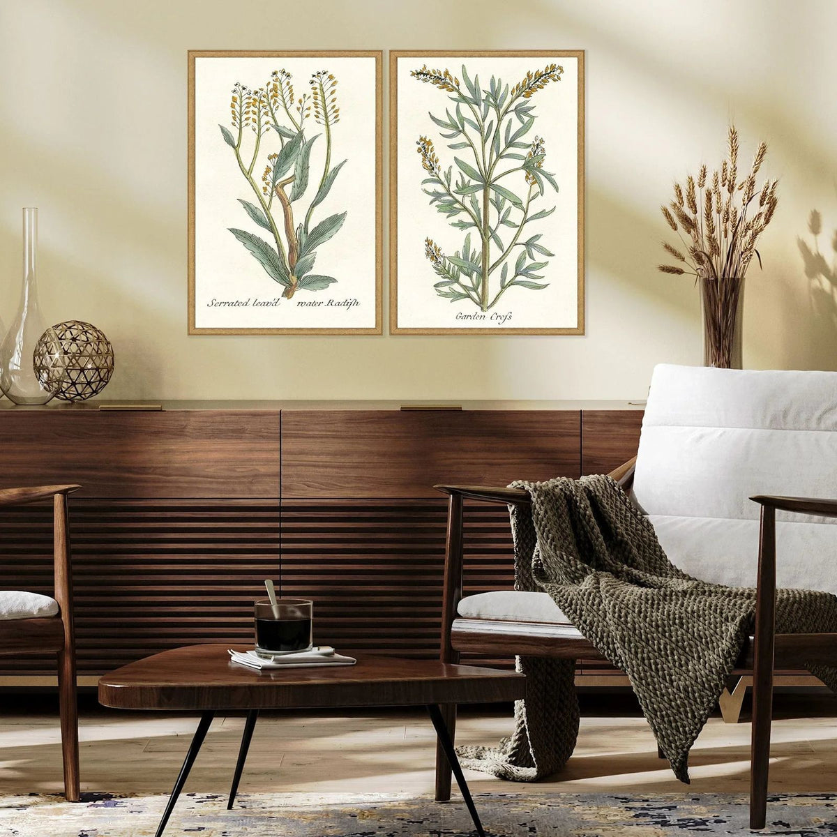 Botanical Plants Wood Framed Wall Art 2PC -- view 10