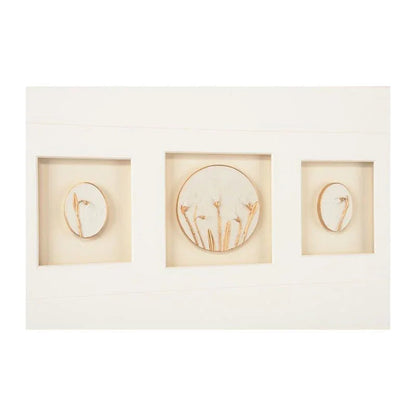 Botanical Relief Gold Leaf Shadow Box Artwork-Framed Wall Art-Chelsea House-LOOMLAN