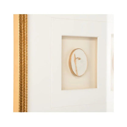 Botanical Relief Gold Leaf Shadow Box Artwork-Framed Wall Art-Chelsea House-LOOMLAN