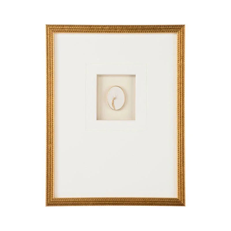Botanical Relief Gold Leaf Shadow Box Artwork-Framed Wall Art-Chelsea House-Botanical II-Vertical-LOOMLAN