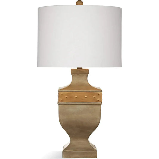 Bowery Polyresin Brown Table Lamp - LOOMLAN - Bassett Mirror - Table Lamps