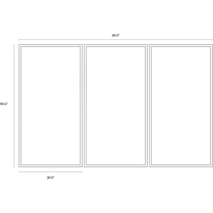 Boxed In Set Of 3 Hand - Painted Wall Art With - LOOMLAN - SUNPAN - Canvas Art