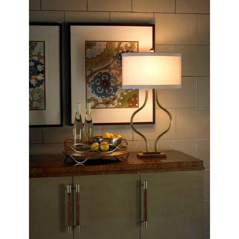 Brass Bow Antiqued Brass Finish Table Lamp - LOOMLAN - Wildwood - Table Lamps
