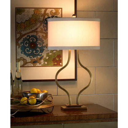 Brass Bow Antiqued Brass Finish Table Lamp - LOOMLAN - Wildwood - Table Lamps