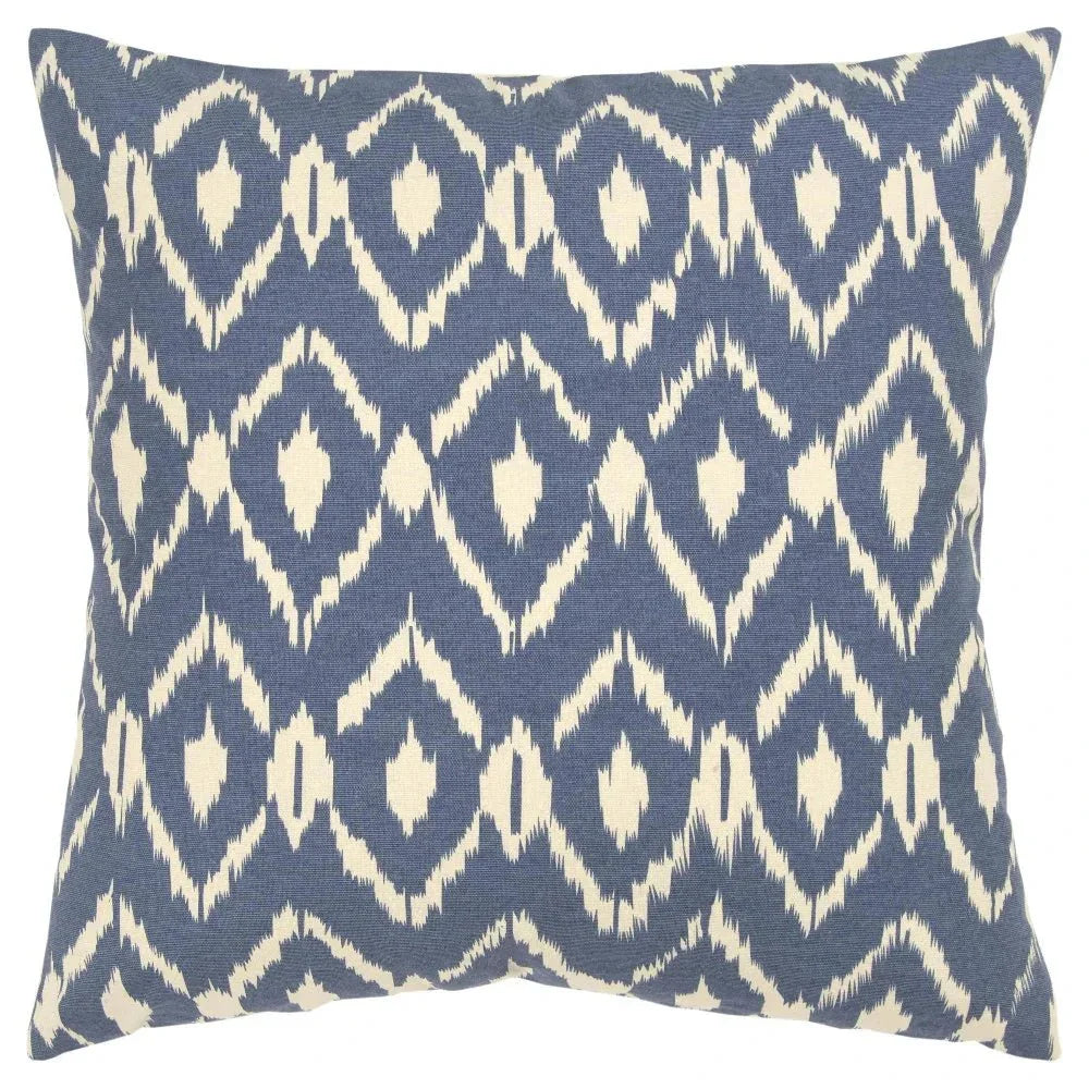 Brian Ikat Daimond Blue Throw Pillow Down Insert - LOOMLAN - LOOMLAN - Throw Pillows