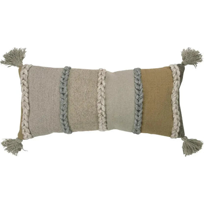 LOOMLAN Brie Tan Lumbar Pillow With Down Insert