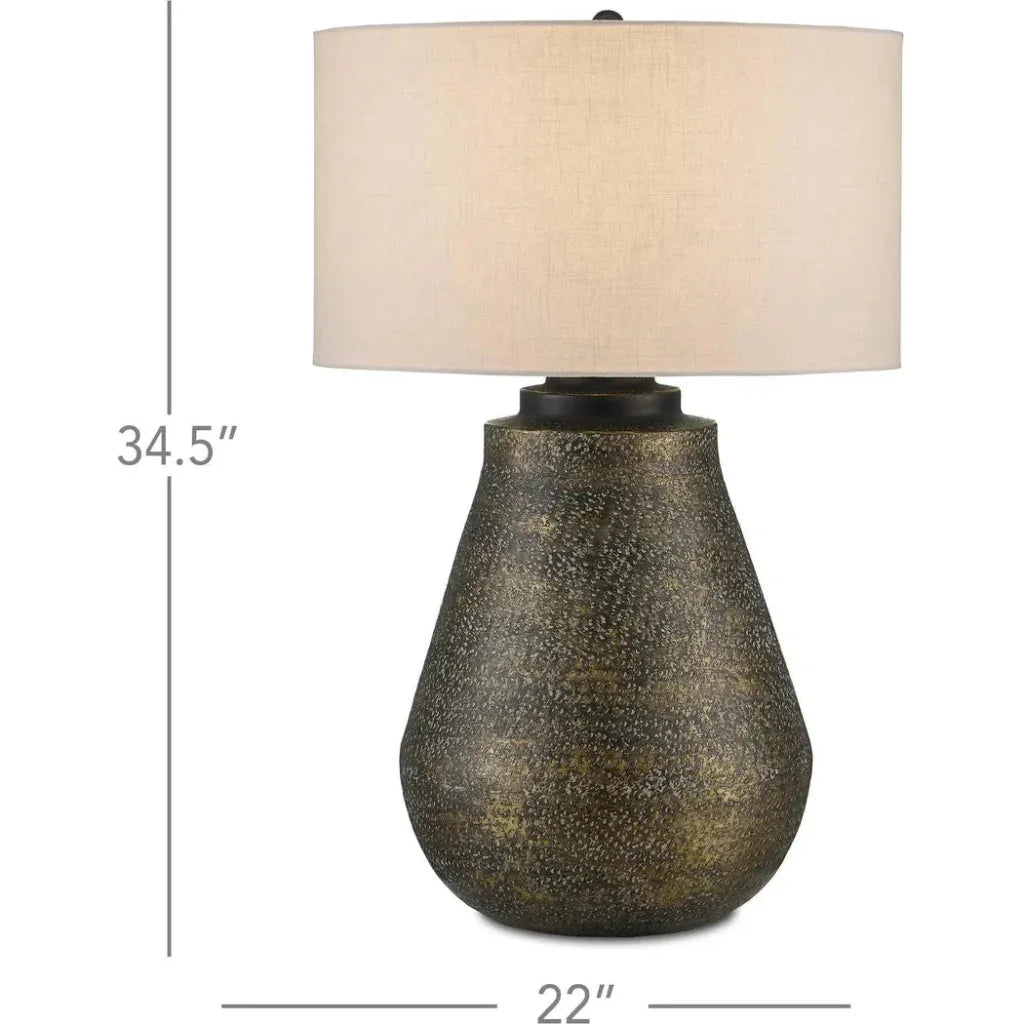Brigadier Brass Table Lamp - LOOMLAN - Currey & Co - Table Lamps