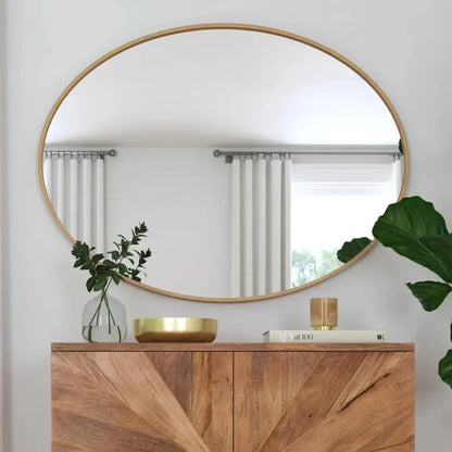 Brigitte Metal Gold Wall Mirror - LOOMLAN - Bassett Mirror - Wall Mirrors