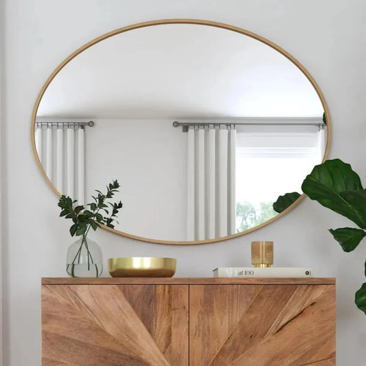 Brigitte Metal Gold Wall Mirror - LOOMLAN - Bassett Mirror - Wall Mirrors
